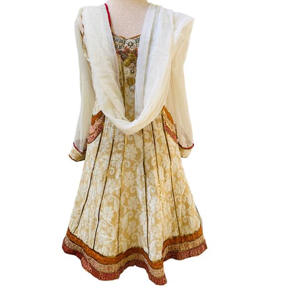 New Without Tags Designer Kurti, Leggings, and Scarf Sz 8 - Picture 1 of 8